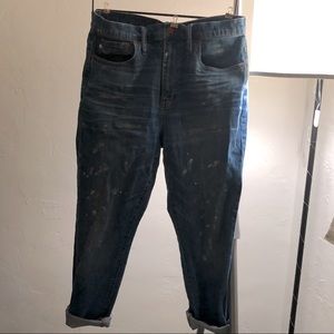 Madewell High Rise Slim Boyjeans (distressed)